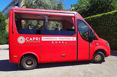 Positano Little Red Bus Shuttle Service from Sorrento